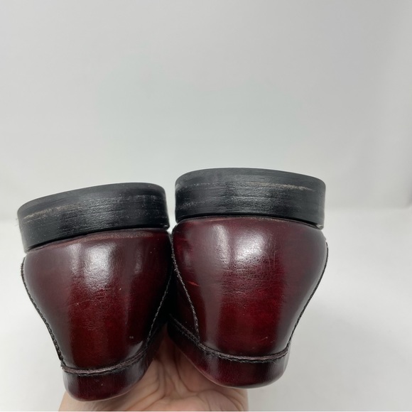 Cole Haan Burgundy Pinch Tassel Loafers Shoes 10.5 B - Picture 5 of 10